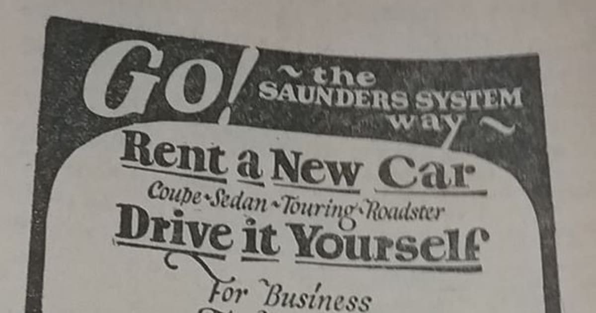 This Is the Oldest Car Rental Advertisement You’ll Ever See