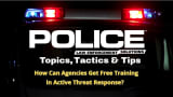 Police Magazine logo with emergency lights, featuring law enforcement training topics