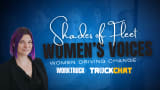 Shades of Fleet Women’s Voices graphic featuring a woman in the foreground and text “Women Driving Change” highlighting women in fleet sharing leadership, support, and industry change insights.