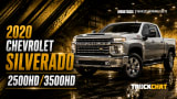 2020 Chevrolet Silverado 2500HD/3500HD with gold accents and Work Truck, Vehicles Moving Fleets, Truck Chat logos