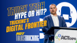 Podcast thumbnail saying "Trucking's Digital Frontier"
