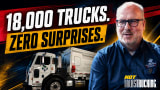 YouTube thumbnail showing Chuck Palmer illustration with refuse truck in background