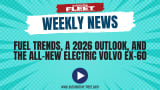 A blue graphic has a weekly news caption for the Automotive Fleet website.