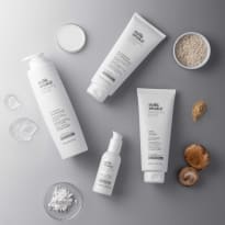 scattered hair products and ingredients
