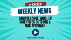 A turquoise graphic features text overlay that promotes Automotive Fleet's weekly news roundup series.