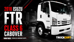 2018 Isuzu FTR Class 6 Cabover graphic with truck from front three quarter view with Work Truck, Vehicles Moving Fleets, Truck Chat