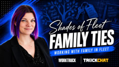 Shades of Fleet “Family Ties” thumbnail with Lauren Fletcher, a family tree graphic, keys, and Work Truck branding.