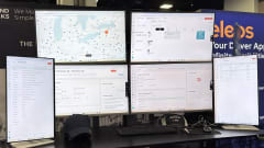 Four horizontal and two vertical video screens show different aspects of BeyondTruck's new compatibility engine