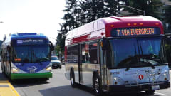 Everett Transit and Community Transit buses