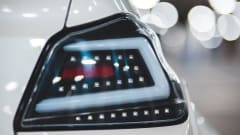 Photo of new car's tail light