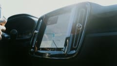Photo of a touchscreen on a car's dashboard
