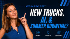 An Automotive Fleet news recap thumbnail with a woman in a blue shirt pointing at the title. 
