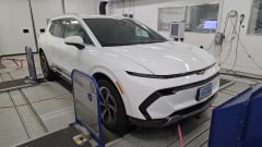 white Chevrolet Equinox being temperature tested