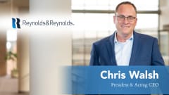 Chris Walsh, president and acting CEO of Reynolds and Reynolds, promoting the company’s Amplify 2026 event for dealership professionals focused on technology and operations.