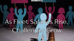 paper people in pink and blue holding up signs