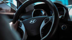 Hyundai steering wheel, black leather