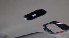 Console on roof of car.