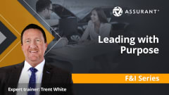 Leading with Purpose thumbnail. Trent white pictured in front of titled graphic.