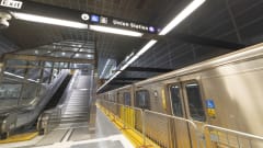 An LA Metro D Line train in Union Station
