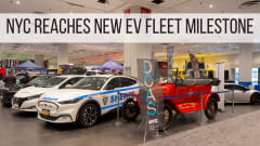 a showroom of EVs in DCAS NYC