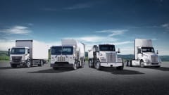 An EV line up vehicles. 
