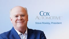 Portrait of Cox Automotive President Steve Rowley alongside company logo, representing acquisition of Fullpath to enhance AI-driven data and marketing solutions for auto dealers.