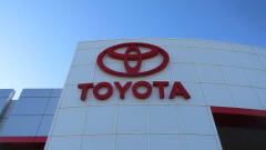 Photo of dealership sign with Toyota logo