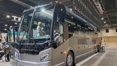A Prevost H3-45 at 2026's UMA Expo.