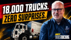 YouTube thumbnail showing Chuck Palmer illustration with refuse truck in background