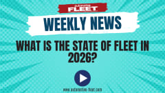 A blue AF News Recap thumbnail for YT with a description about the state of the fleet industry.
