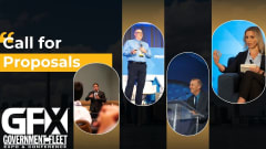 A GFX call for papers graphic with speakers. 