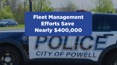 Powell, Ohio police cruiser used to illustrate a city fleet management initiative expected to save nearly $400,000 through updated vehicle replacement planning and data analysis.