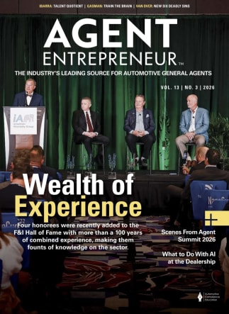 Cover of AE May/June's print issue, featuring the 2026 F&I Hall of Fame honorees