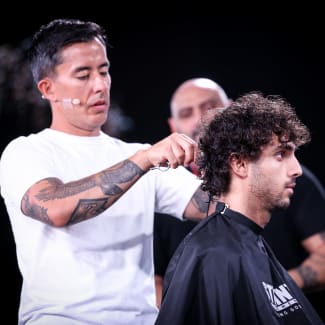 A man cuts a man's hair