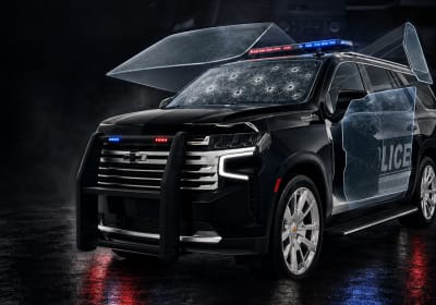 SUV with ballistic glass 