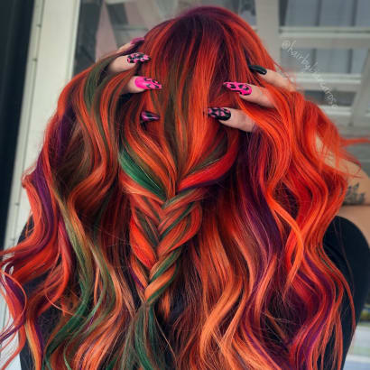 Rainbow hair