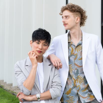 A man and a woman.