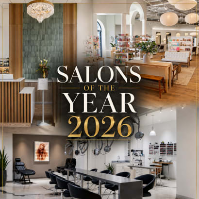 Montage image of salon interior shots with competition title