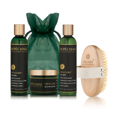 a set of bath products