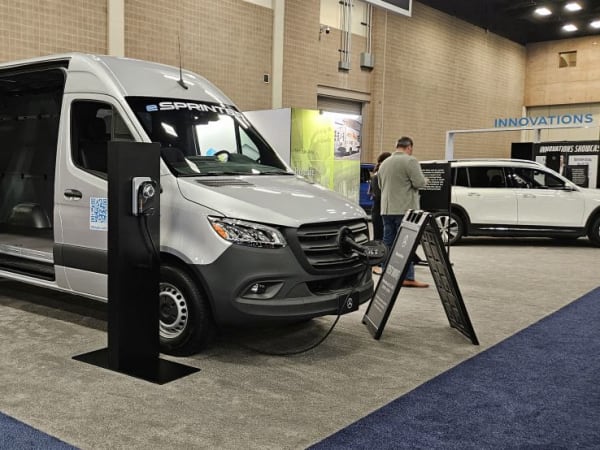 Silver Mercedes-Benz Sprinter Van
