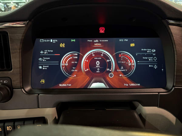 The latest Peterbilt digital dashboard