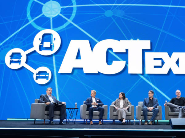 Industry leaders participate in an ACT Expo 2026 main stage discussion focused on AI, connected transportation, and the future of fleet technology.