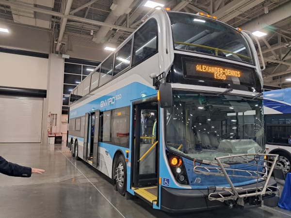An Alexander Dennis double-decker bus