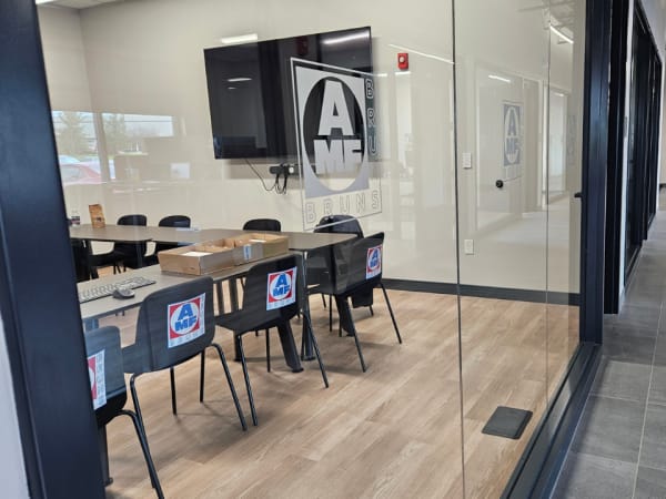 Interior office and conference room space at AMF Bruns North American headquarters