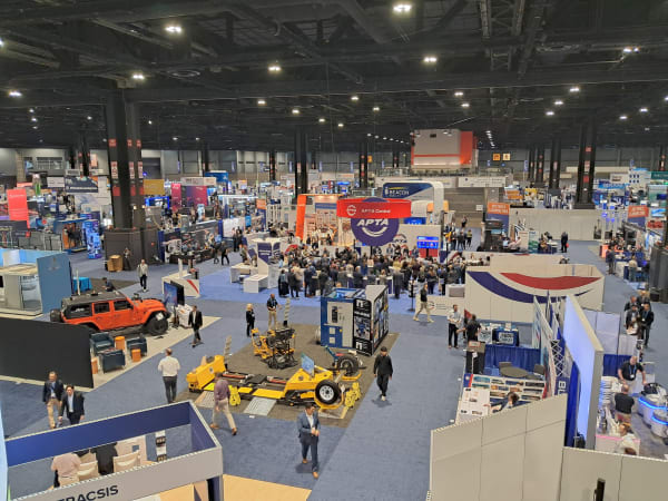 Overhead shot of APTA Expo show floor
