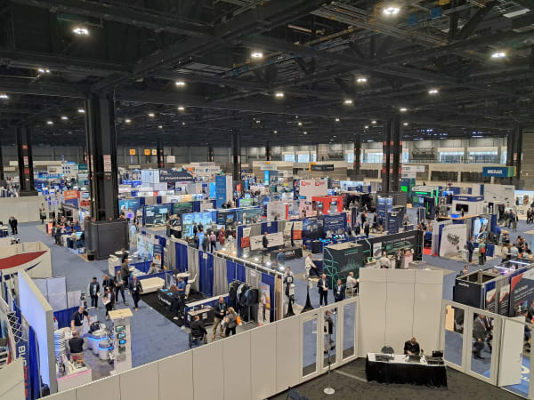 An overhead view of APTA EXPO's show floor.