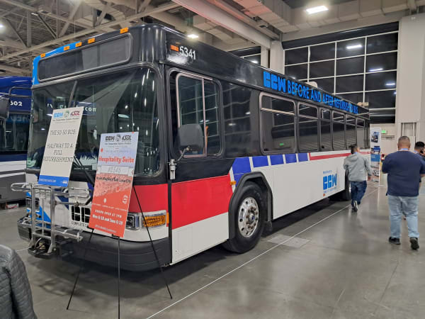 The "Before" side of CCW's 50/50 bus