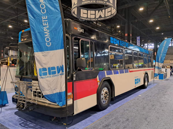 CCW's Before/After bus at APTA EXPO.