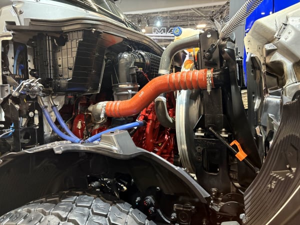 Truck engine in Mack Granite 