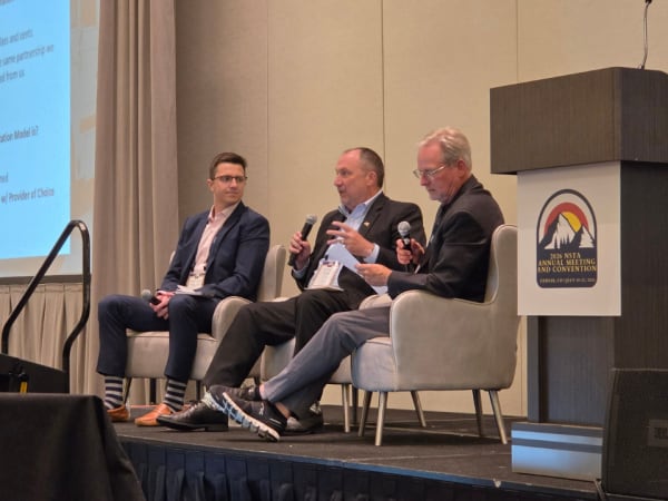 Panelists discuss strategies for strengthening partnerships between school transportation contractors and service providers during an educational session at the 2026 NSTA conference.